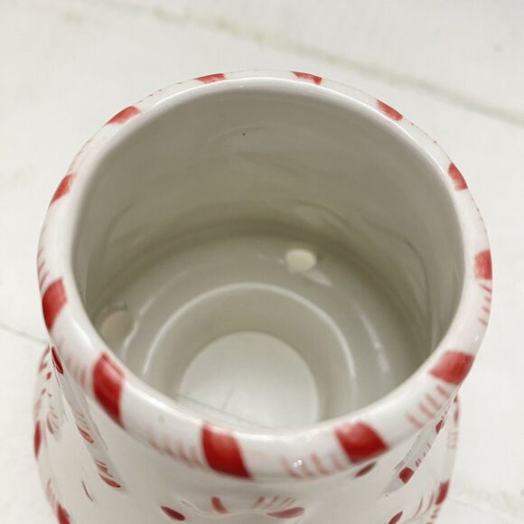 Yankee Candle Mini Candy Cane Topper Shade Christmas Holiday Ceramic Red White - Picture 4 of 7